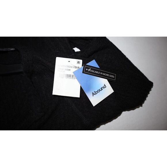 Abound Women’s Sz S Black Waffle Knit Raglan Sleeve Oversized Crop Top Shirt - Picture 4 of 5